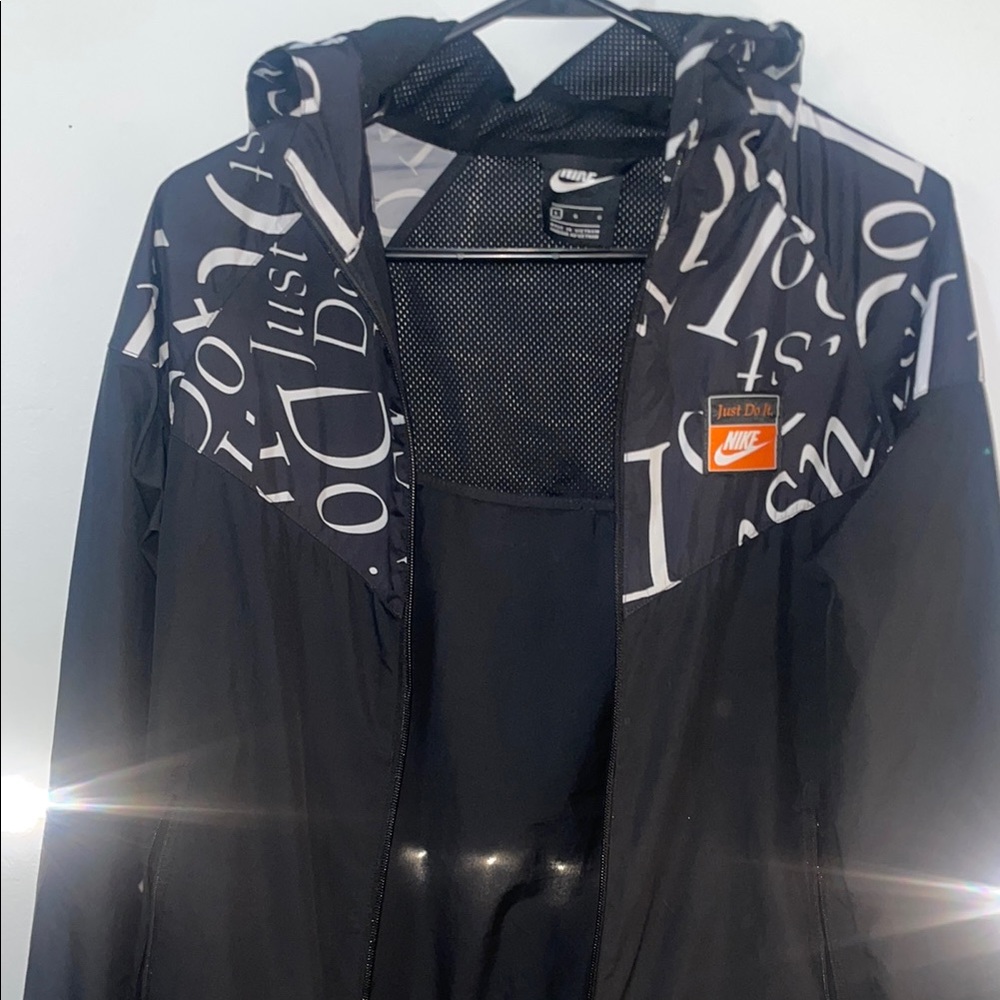 Nike Black and White Just Do It Jacket